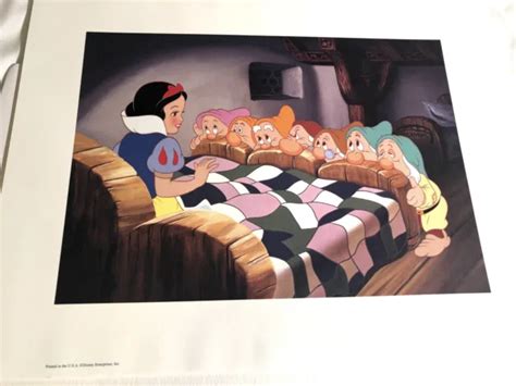 Disneys Snow White And The Seven Dwarfs 2001 Exclusive Lithograph Portfolio 999 Picclick
