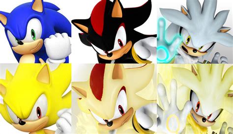 Sonic Shadow And Silver Super Forms Same Pose By 9029561 On Deviantart