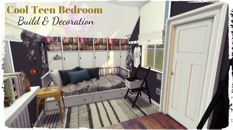 Sims 4 Cool Teen Bedroom Build And Decoration Youtube