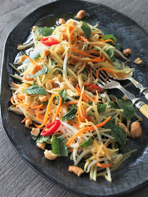 Green Papaya Salad Recipe Papaya Recipes Green Papaya Salad Salad