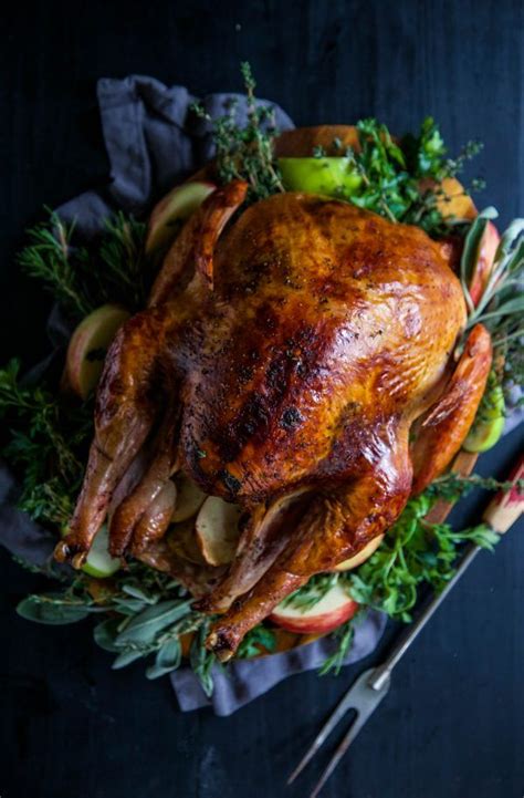 Apple Cider Glazed Roasted Turkey With Herbed Butter Recipe Turkey Recipes Thanksgiving