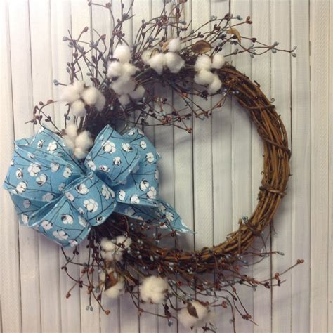 Cotton Grapevine wreath/wreath/small grapevine/farmhouse | Etsy | Small wreaths, Grapevine ...