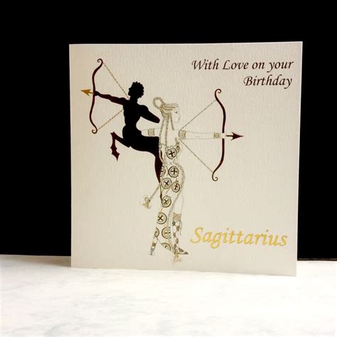 Birthday Card Sagittarius Sign Etsy