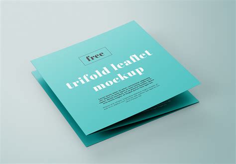trifold square leaflet mockup mockup  downloads