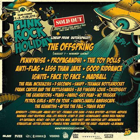 Punk Rock Holiday 2017 Line Up Und Infos Zum Punk Rock Festival Away