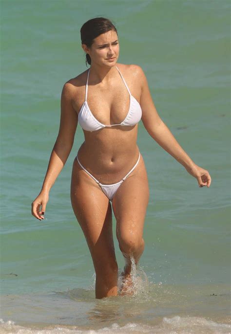 Tao Wickrath Wears A White Thong Bikini At The Beach In Miami 10 19