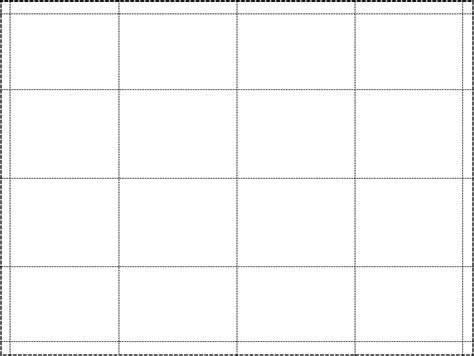 4 By 4 Grid Clipart Etc Blank 4x4 Grid Kira Ball
