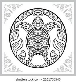 Sea Turtle Zentangle Arts Isolated On Stock Vector Royalty Free