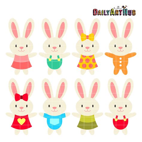 Baby Bunnies Clip Art Set Daily Art Hub Free Clip Art Everyday