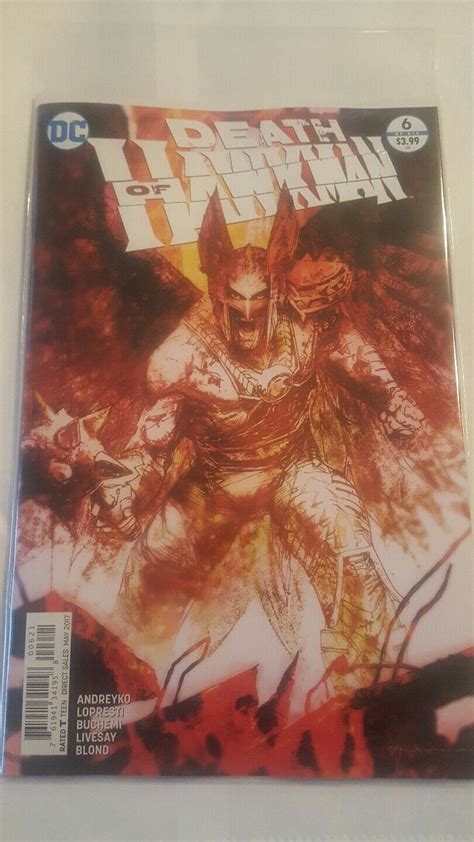 Death Of Hawkman 6 Bill Sienkiewicz Variant 3117 Sold Out Nm 9