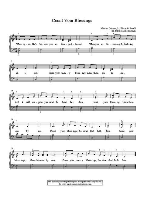 Count Your Blessings Download Sheet Music Pdf File Sheet Music Pdf