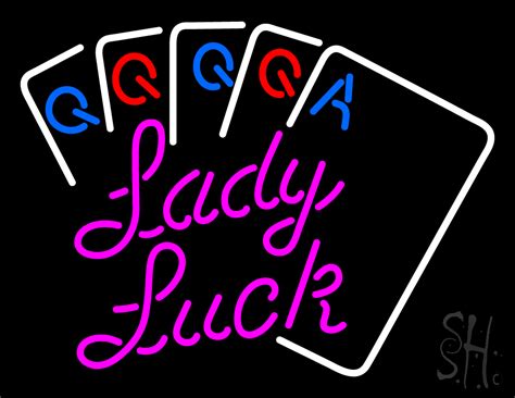 Lady Luck Cards Led Neon Sign Business Neon Signs Everything Neon