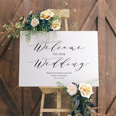 Welcome Sign Welcome to our Wedding Sign Printable 6 sizes | Etsy