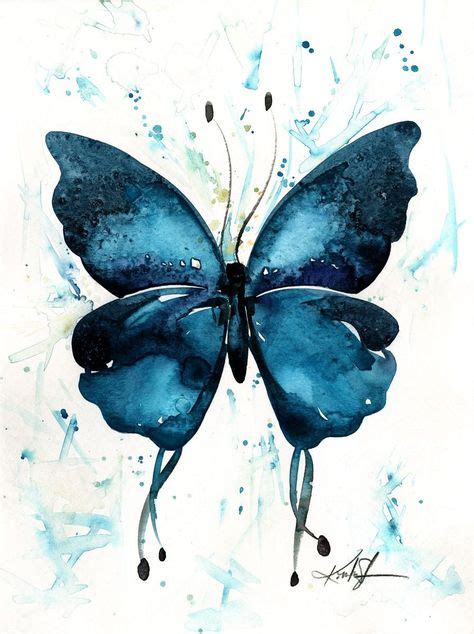 Watercolor Butterfly 7 Abstract Butterfly Watercolor Painting