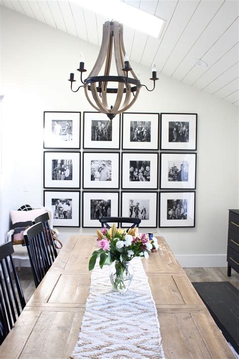 Ikea Gallery Wall In A Modern Farmhouse Dining Room Dining Room