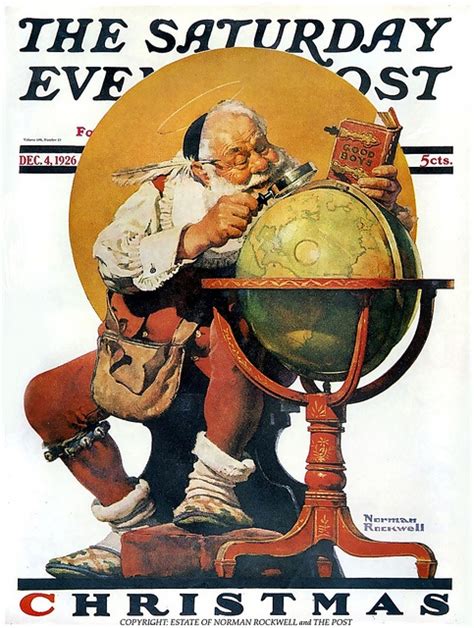 1926 Santa And Globe Norman Rockwell Norman Rockwell Paintings