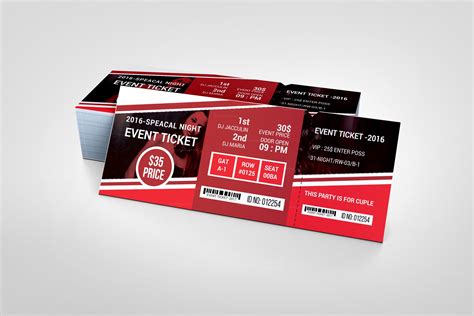 Creative Concert Event Ticket Design Template - Graphic Yard | Graphic ...