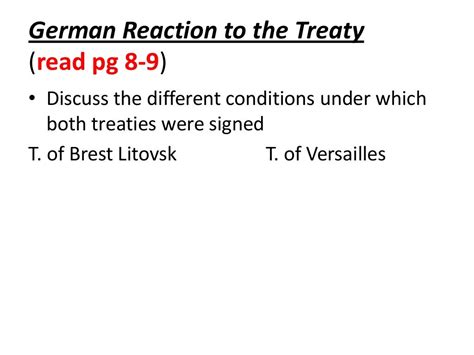 Week 7 The Effects Of The Treaty Of Versailles