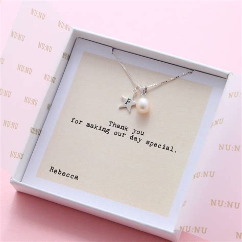 Personalised Bridesmaid Thank You Necklace By Attic