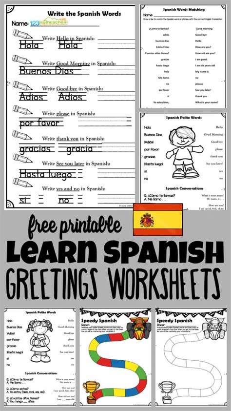 Spanish For Beginners Free Greetings Worksheets In 2022 Beginner