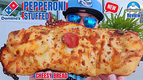 Dominos Pepperoni Stuffed Cheesy Bread Review 🧀🥖 Low Score Alert