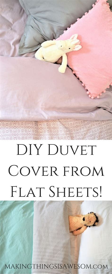 Diy Duvet Cover From Flat Sheets Tutorial Making Things Is