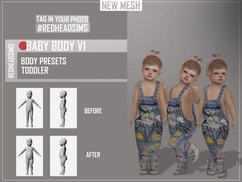 Baby Body Presets By Thiago Mitchell At Redheadsims Sims 4 Updates