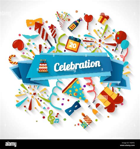 Celebration Background With Ribbon And Party Entertainment Holiday