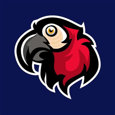 Premium Vector Red Parrot Mascot Logo