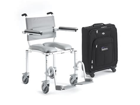 Rolling shower commode chairs are a hybrid between a commode chair and a shower chair. MC4000Tx - Travel Shower Chair and Commode Chair for Travel