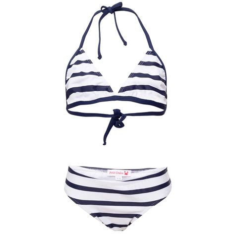 Elle Triangle Bikini White Blue Petit Crabe