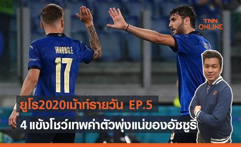 ฟุตบอล euro2020 หรือ ยูโร2021 ฟุตบอลทีมชาติรายการใหญ่ที่เป็นรองแค่ฟุตบอลโลกเท่านั้น ทีมแต่ละทีมที่ผ่านเข้ารอบมานั้นพร้อมเล่นอย่างเต็มที่ ทำให้. ยูโร2020เม้าท์รายวัน : 4 แข้งอิตาลีค่าตัวพุ่งแน่นอนหลังจบยูโรฯ