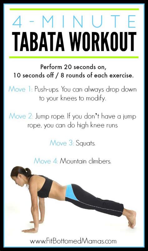 Four Minutes To Fit Maximize Your Time With Tabata Workouts Fit Bottomed Girls