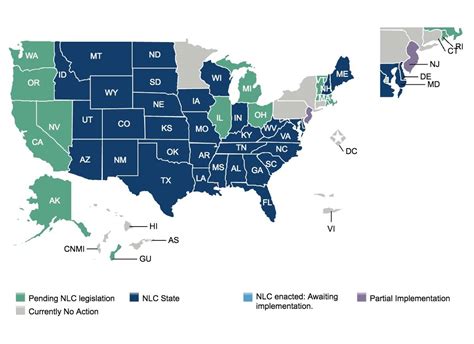 Compact Nursing States List 2021 Licensure Map