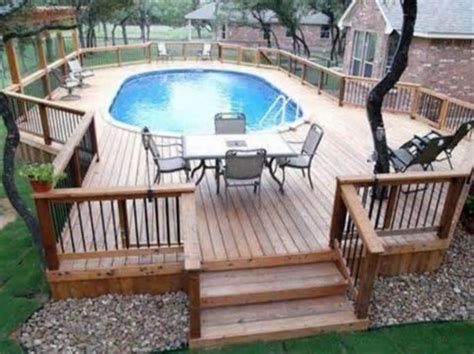 60 Cool Oval Pool Design Ideas Pool Deck Plans Above Ground Pool