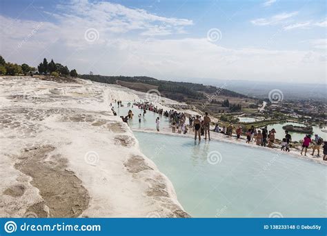 Mineral Rich Waters Of Natural Pools In Pamukkale Turkey Editorial