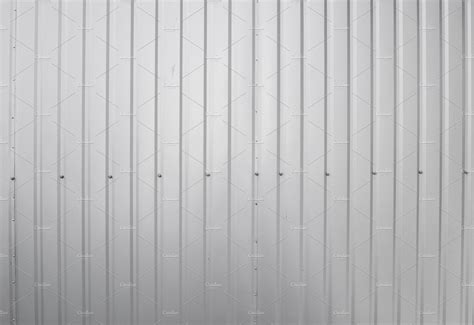 White Corrugated Metal Sheet Texture High Quality Abstract Stock