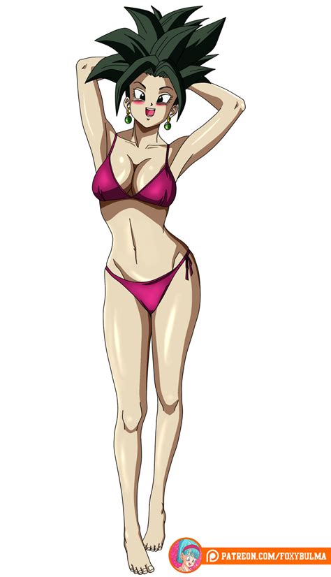 foxybulma kefla dragon ball dragon ball dragon ball super highres 1girl bikini black