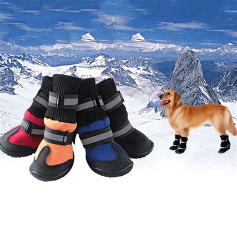 Pets Dog Winter Warm Snow Booties Waterproof Anti Slip Protective Shoes