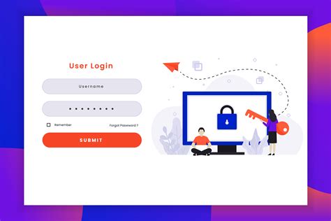 User Login Page With Two Characters 952504 Vector Art At Vecteezy