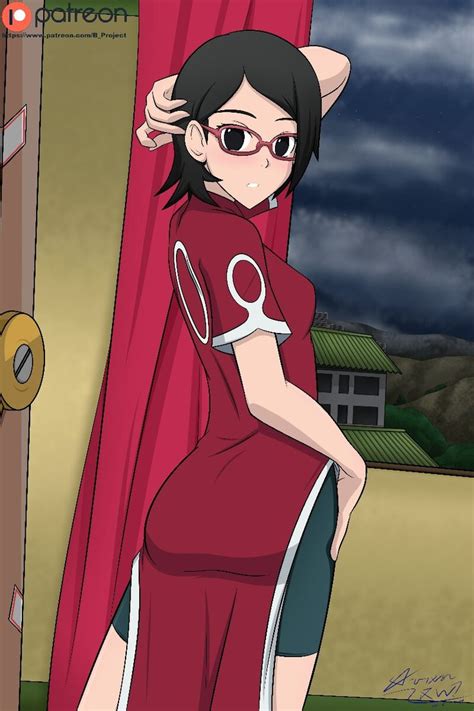 An Anime Character Leaning Against A Red Curtain