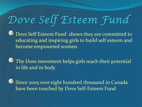 Dove Self Esteem Fund Sander