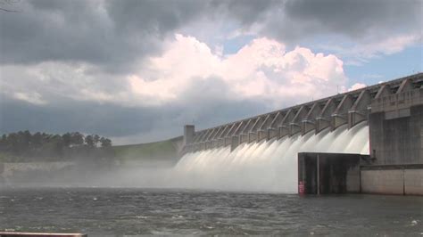 Thurmond Dam Floodgates Open Youtube