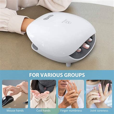 Comfier Wireless Hand Massager With Heat 3 Levels Air Compression And Heatingrechargeable Hand