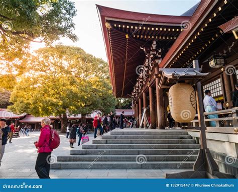 Tourists Visiting Meiji Jingu Shrine Meiji Shrine In Shibuya T