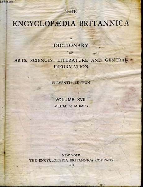 The Encyclopaedia Britannica A Dictionary Of Arts Sciences Literature
