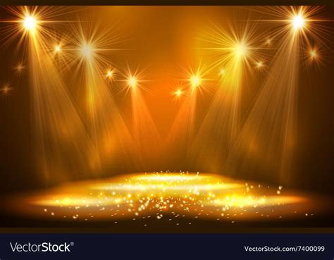 Spotlights On Stage With Smoke Light Royalty Free Vector Sponsored