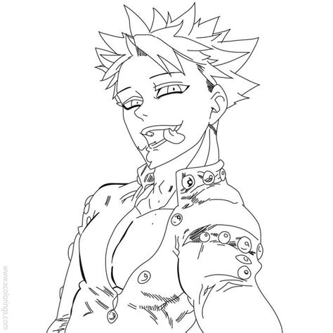 The Seven Deadly Sins Coloring Pages Nanatsu No Taiza