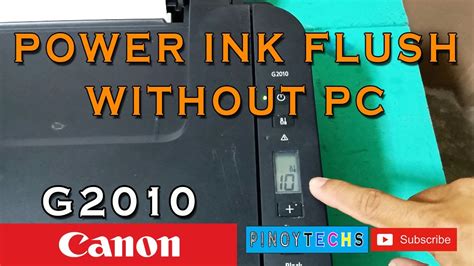 Is that a colored ink your. CANON G2010 POWER INK FLUSH NO PC | ENGLISH SUBTITLE - YouTube