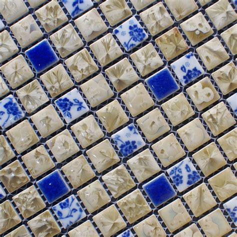Blue Ceramic Mosaic Tiles Floor Tile Blue And White Ceramic Mosaic
